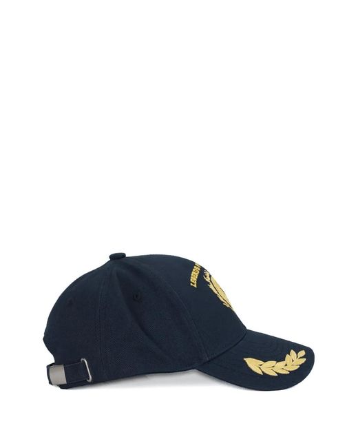 TRINITESTUDIO Blue Embroidered-Detail Logo-Patch Baseball Cap