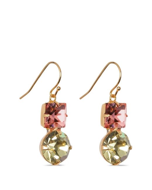 Jennifer Behr Metallic Kaiden Crystal-Embellished Drop Earrings