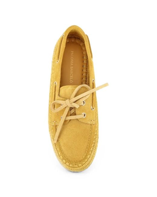 Paloma Barceló Yellow Penelope Lace-Up Espadrilles
