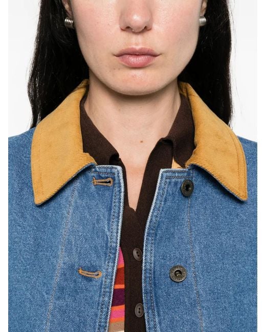 Filson Blue Jeansjacke Mit Aufgesetzter Tasche