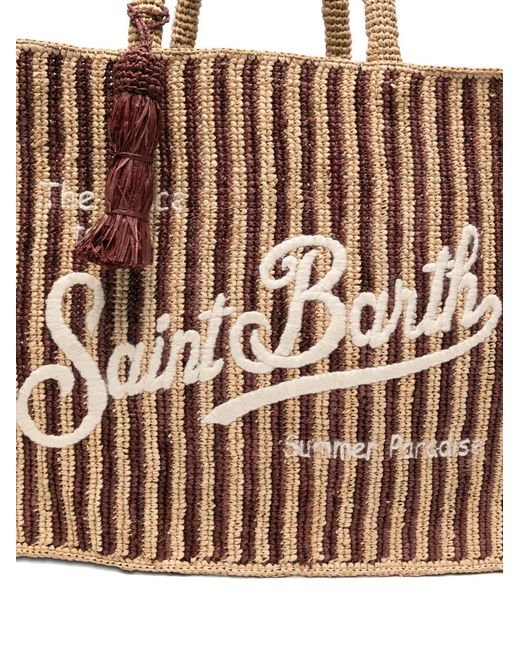 Mc2 Saint Barth Natural Vanity Striped Shoulder Bag