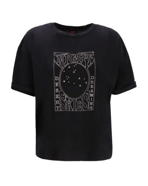 Boss Black Logo-Embellished T-Shirt