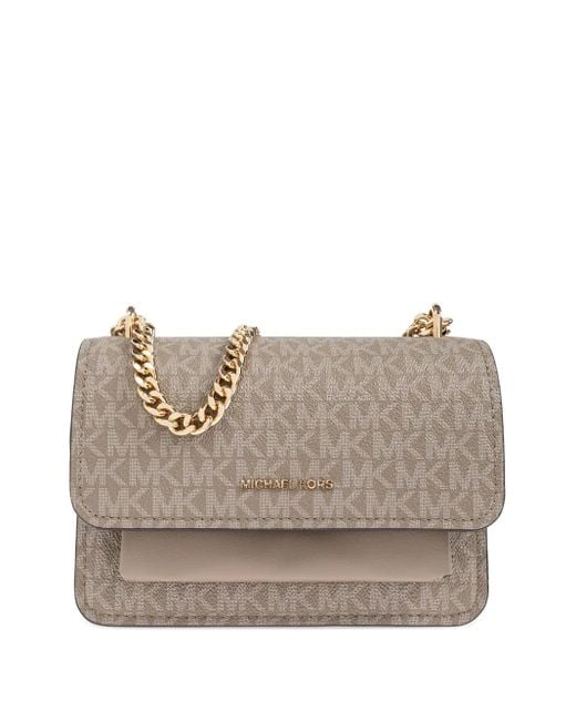 MICHAEL Michael Kors Gray Claire Monogram Chain Shoulder Bag