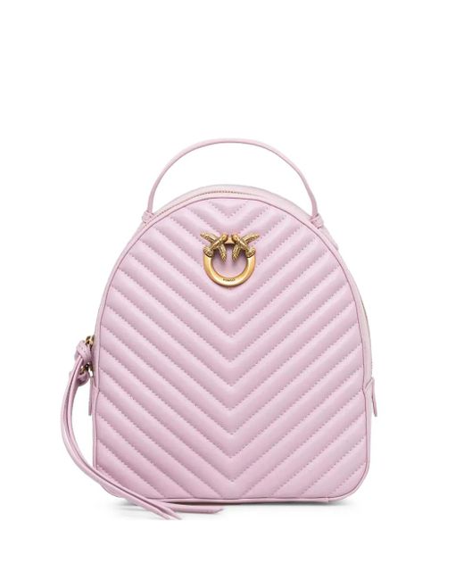 Pinko Pink Leather Backpack