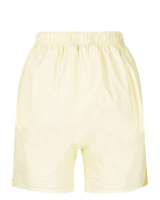 FOO AND FOO Natural Logo-Patch Cotton Short for men