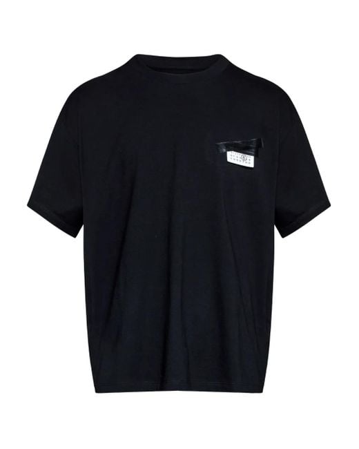 Camiseta con estampado Numbers MM6 by Maison Martin Margiela de hombre de color Black