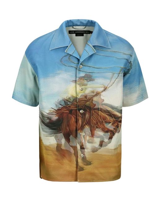 メンズ ANDERSSON BELL Lenticular プリント シャツ Blue