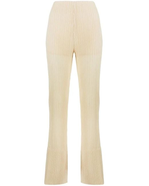 Pantalon Droit À Taille Haute Nanushka en coloris Natural