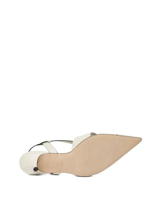 Scarosso White Leather Pumps
