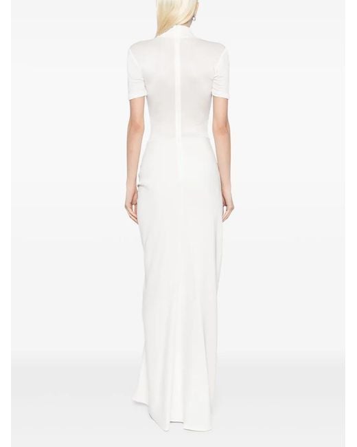 Christopher Esber White Ruched Gown