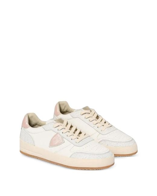 Philippe Model White Nice Leather Sneakers
