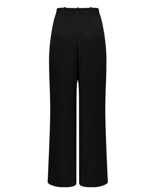 LAPOINTE Black Pleated-Front Trousers