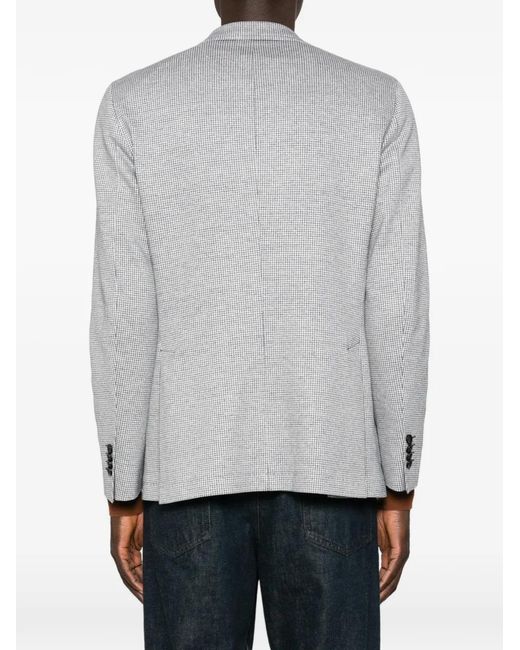 Latorre Gray Houndstooth-Pattern Blazer for men