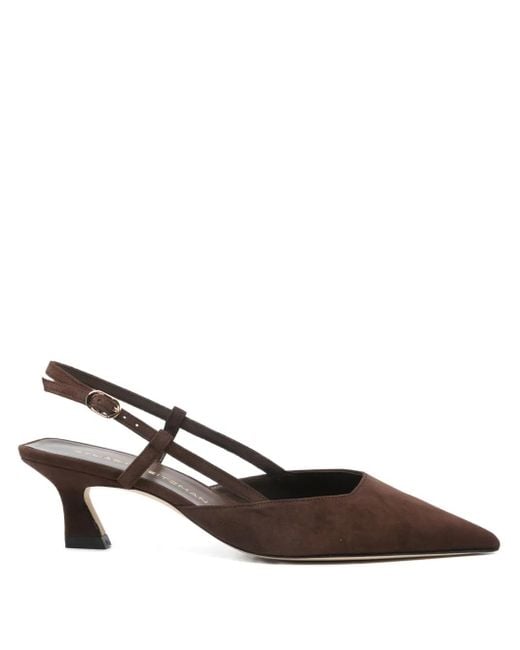 Escarpins Vinnie 50 Mm À Bride Arrière Stuart Weitzman en coloris Brown