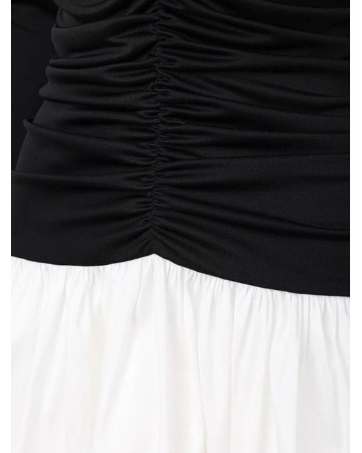 Lita Couture Black Off-The-Shoulder Ruched Mini Dress