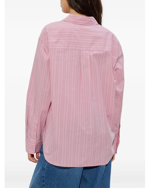 Samsøe & Samsøe Pink Salova Striped Buttoned Shirt
