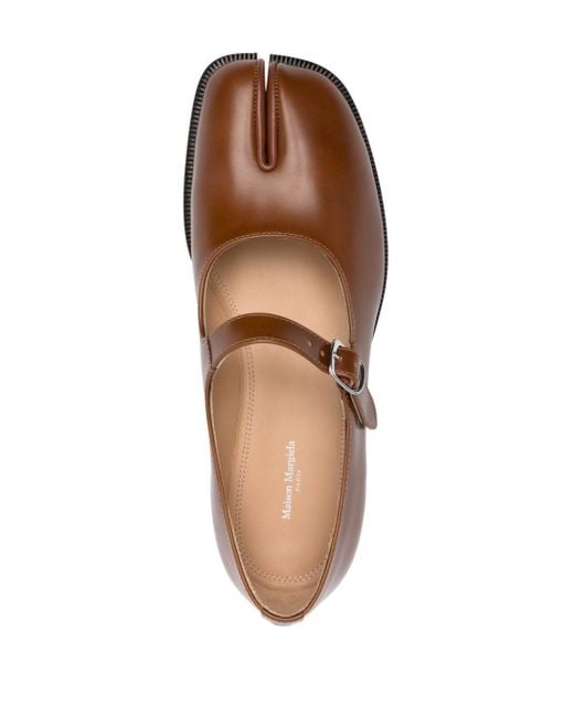 Mary Janes in pelle di Maison Margiela in Brown