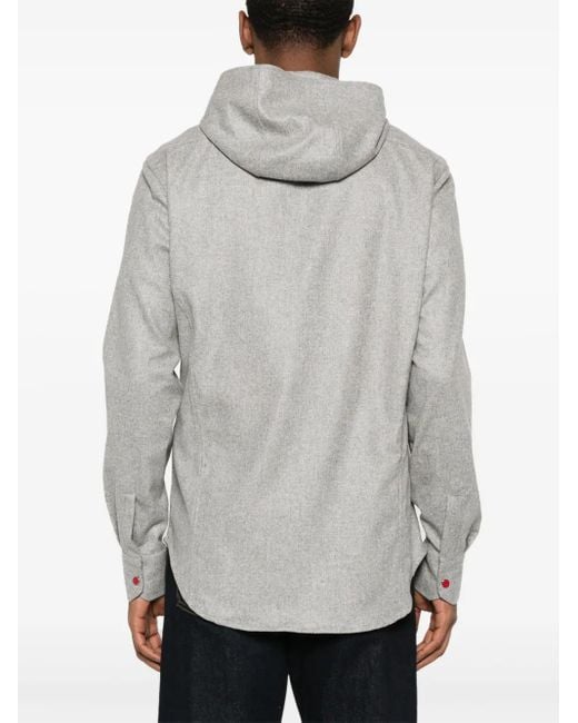 Kiton Overhemd Met Capuchon in het Gray voor heren