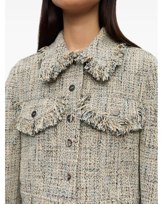 Ganni Gray Tweed Jacket
