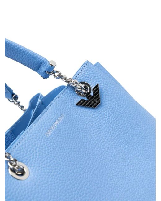 Emporio Armani Shopper Met Logobedel in het Blue