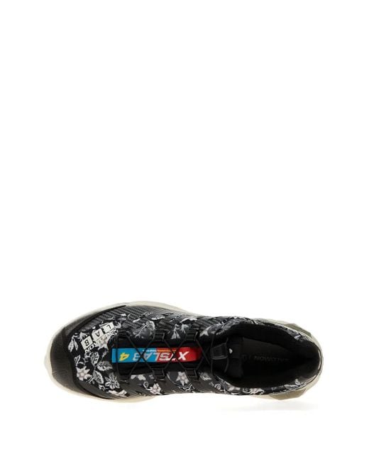 Salomon Black Advanced Xt-Needlepoint Floral-Print Sneakers for men