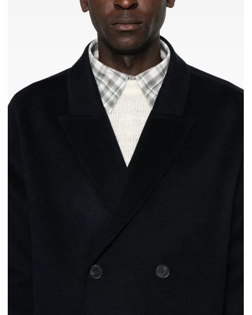 Abrigo con doble botonadura Amaranto de hombre de color Black