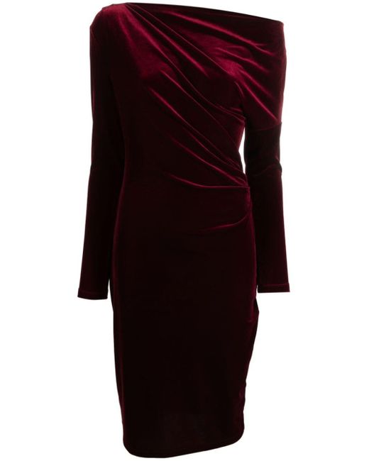 Ralph Lauren Midi-jurk Met Boothals in het Red