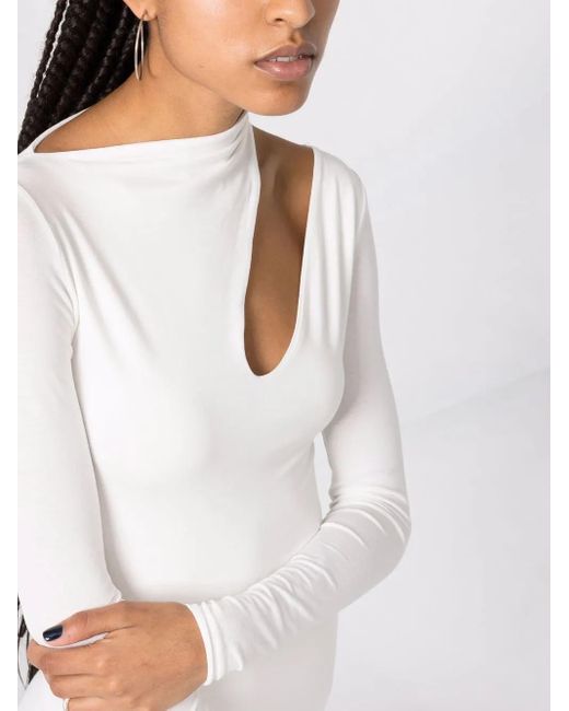 MANURI White Bambina On A Saturday Night Cut-Out Dress