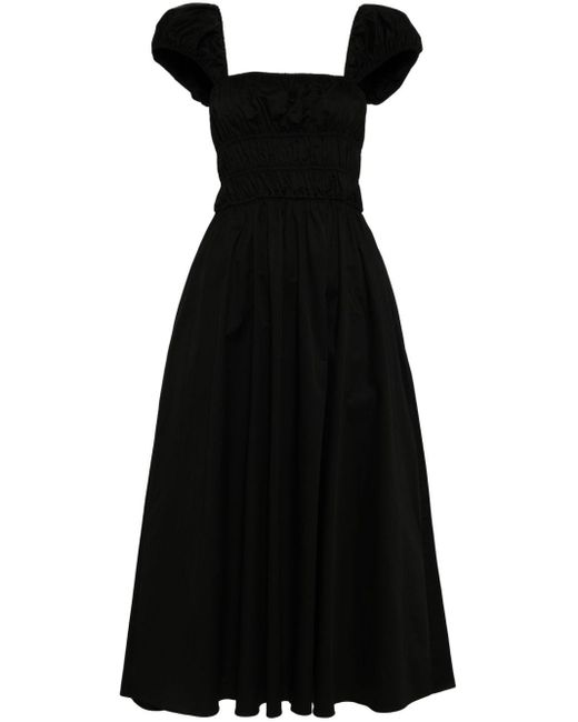 Cynthia Rowley Katoenen Midi-jurk in het Black