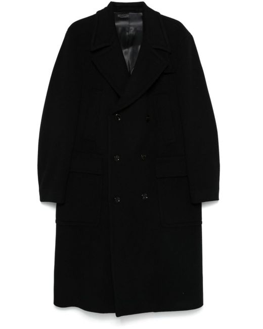 Lardini Black Virgin Wool Coat for men