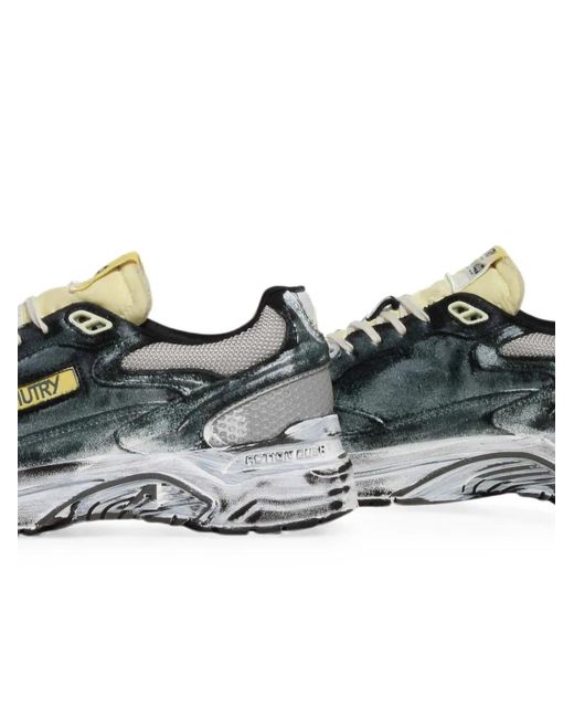 Autry Gray Hyperway Distressed-Effect Sneakers for men