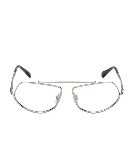 Max Mara Natural Geometric-Frame Glasses