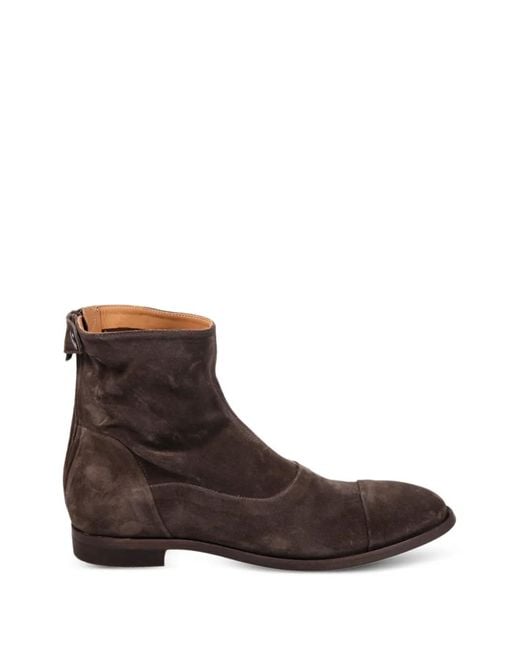 Alberto Fasciani Brown Back-Zip Boots for men
