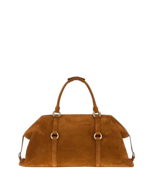 Alexander McQueen Brown Maxi Farringdon Suede Tote Bag for men