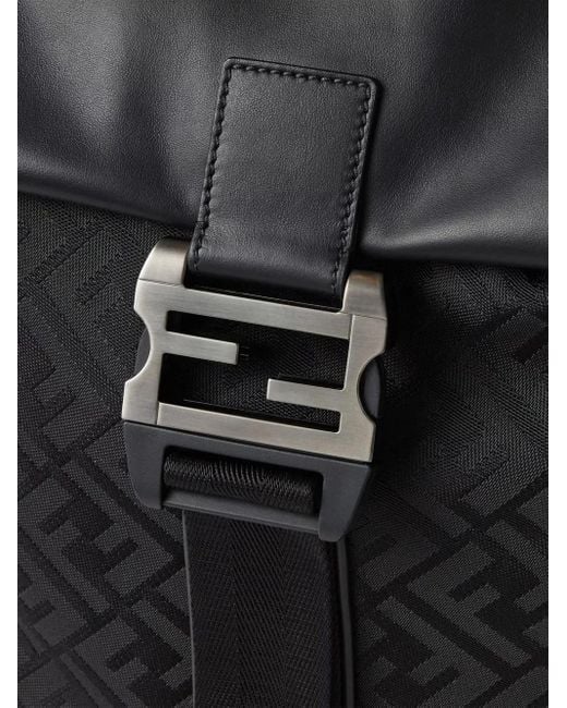 Fendi Black Flux Buckle Backpack