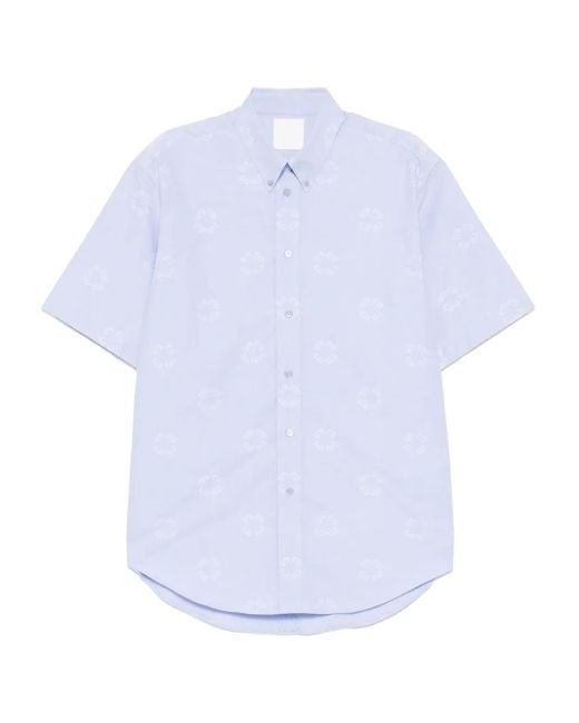 Givenchy White Monogram 72 Jacquard Shirt for men