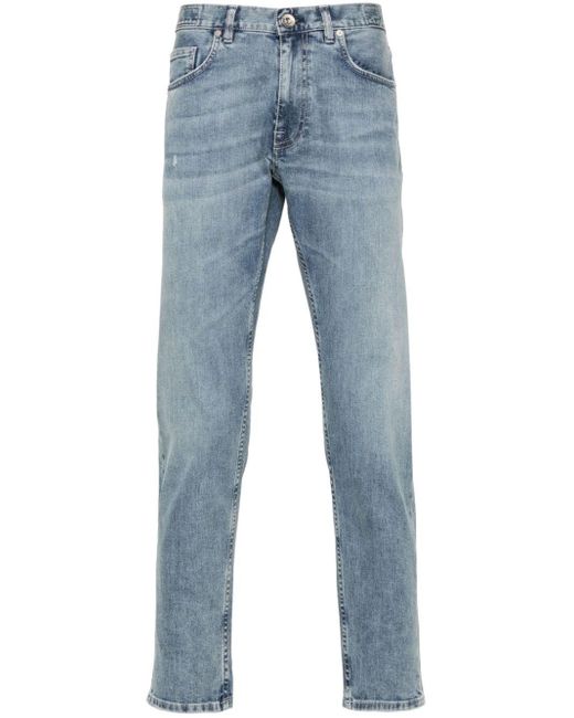 Eleventy Halbhohe Tapered-Jeans in Blue für Herren