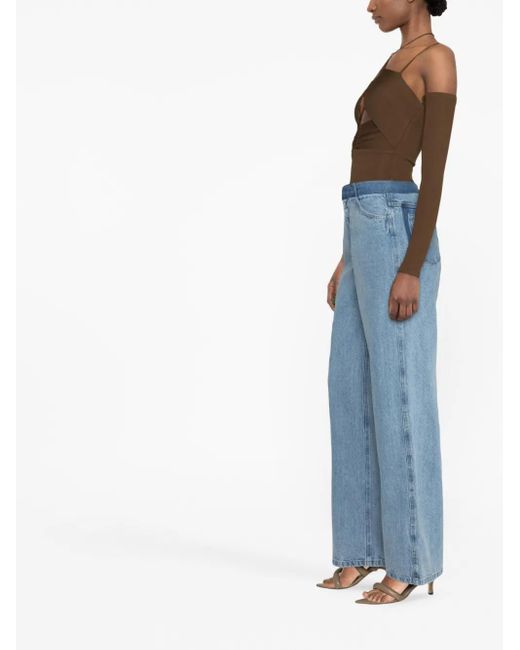 Christopher Esber Blue Deconstruct Straight-Leg Jeans