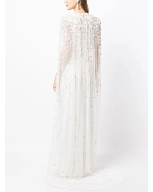 Jenny Packham White Sweet Wonder Sequined Gown