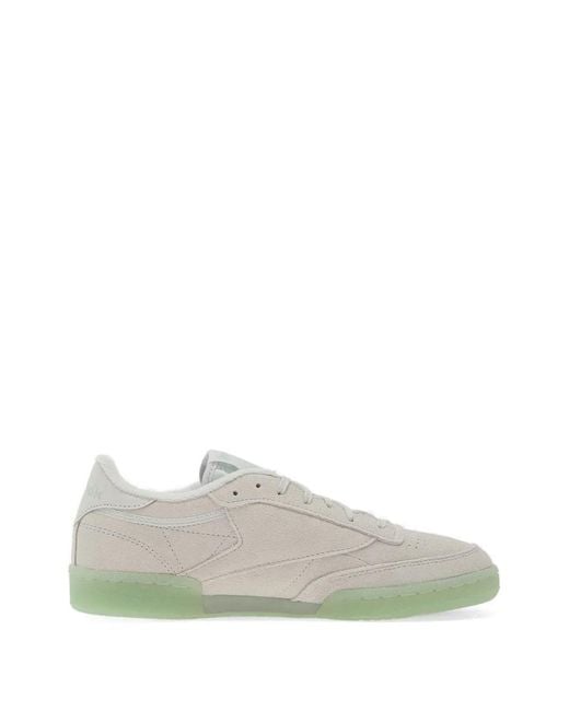 Reebok White Club C 85 Suede Sneakers