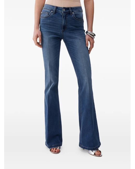Liu Jo Blue High-Rise Bootcut Jeans