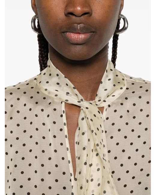 CRI.DA White Polka-Dot Blouse