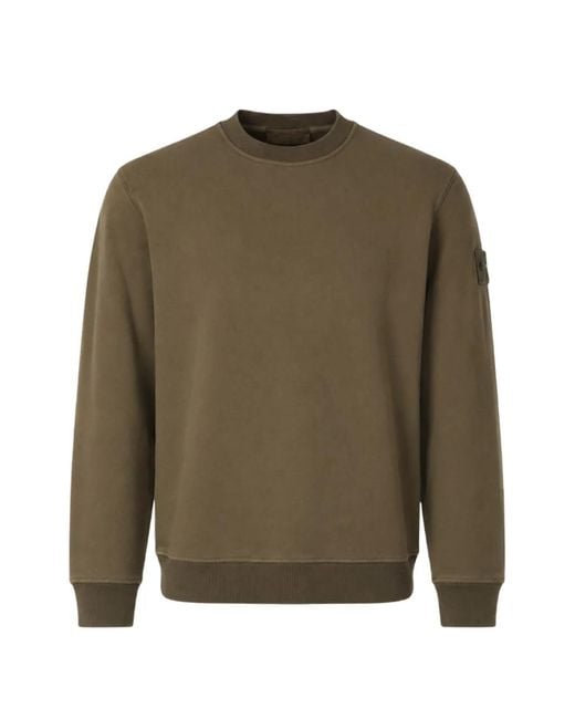 Stone Island Green Ghost Logo-Patch Sweater for men