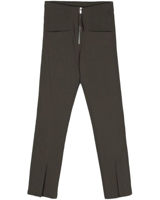 Thom Krom Gray High-waisted Slim-fit Trousers