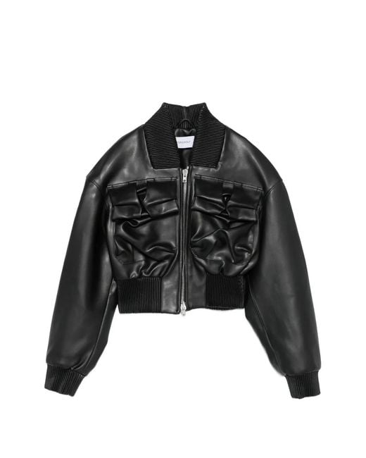 Viktor & Rolf Black Pleated-Pocket Cropped Jacket