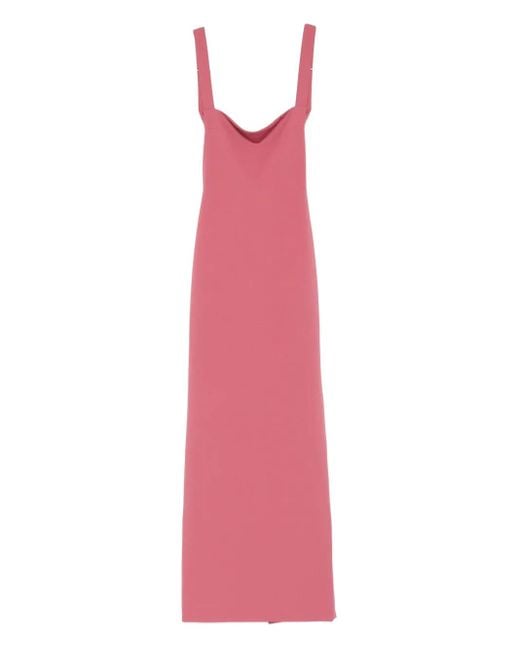 Solace London Square-neck Maxi Dress Pink