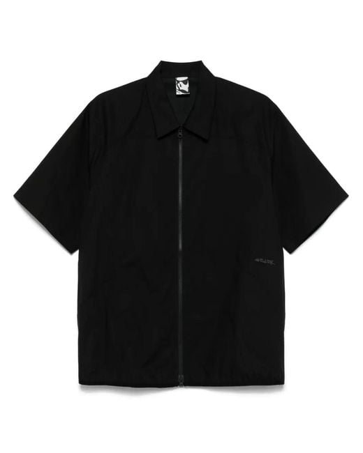 GR10K Black Poplin Zipped Shirt for men