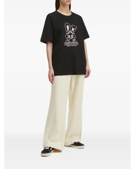Chocoolate Black Cotton T-Shirt
