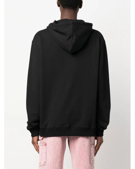 Charles Jeffrey Black Logo-Embroidered Hoodie
