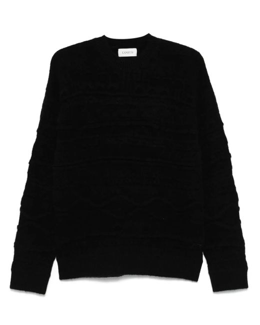 Maglione A Maglia 3D di Laneus in Black da Uomo